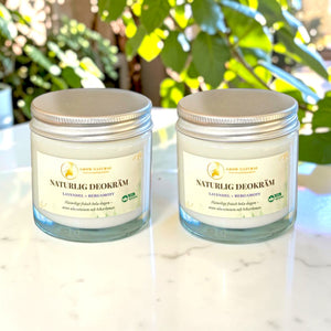 2-pack naturlig deokräm utan aluminium och bikarbonat med lavendel och bergamott